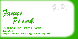 fanni pisak business card